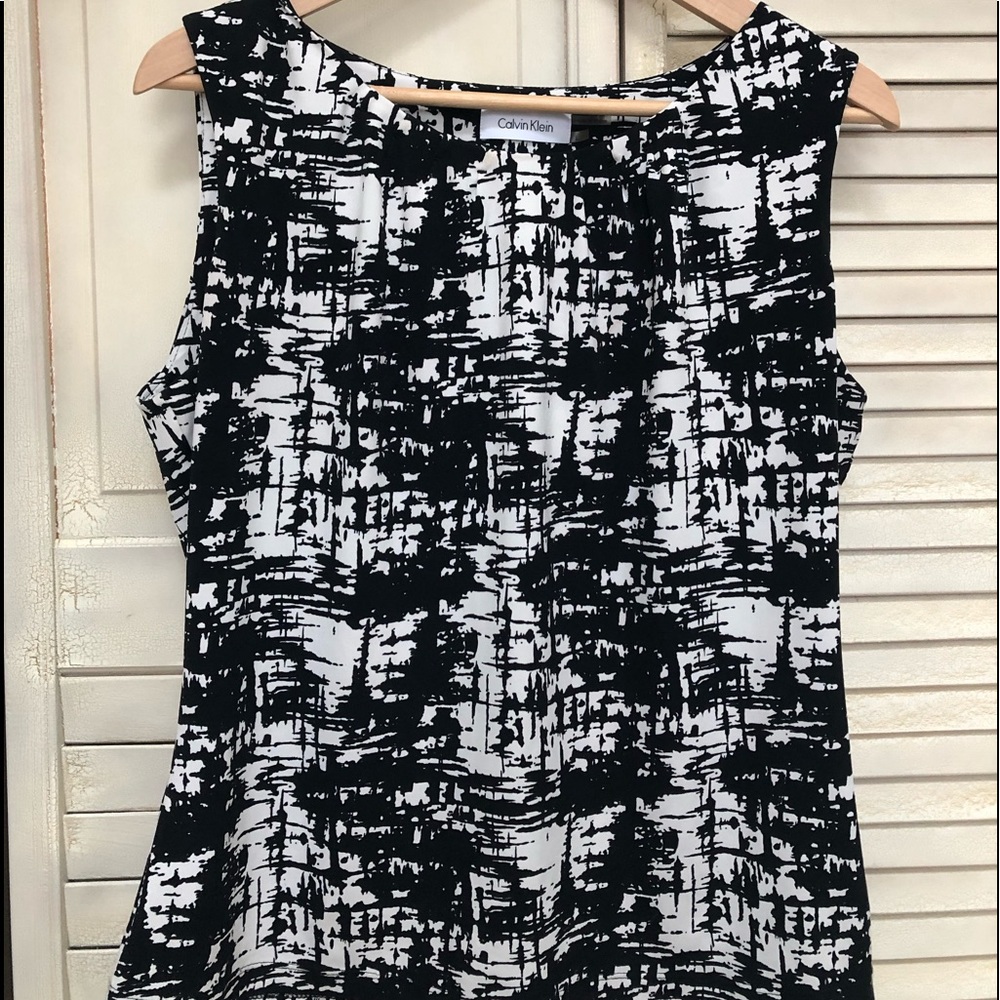 CALVIN KLEIN sleeveless Blouse size L